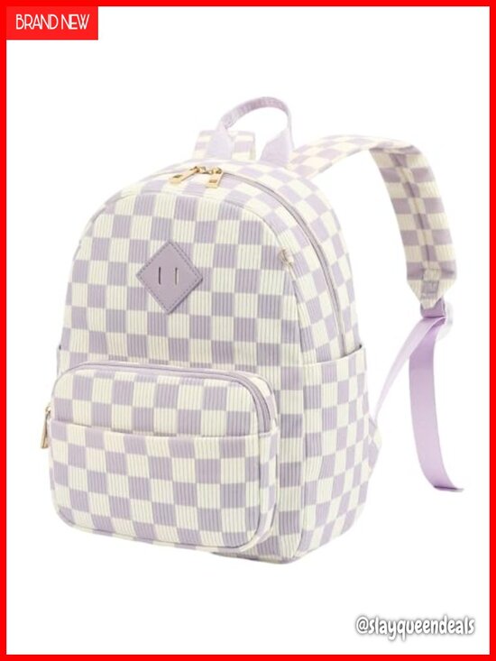 Corduroy Mini Backpack Purse Adjustable Straps Lightweight Travel Daypack main image 6